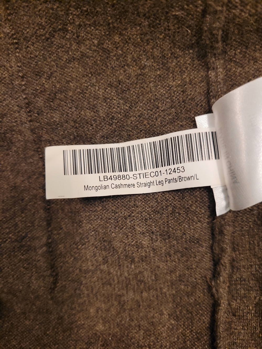 Quince 100% Cashmere Brown Knit Drawstring Joggers - Picture 5 of 5